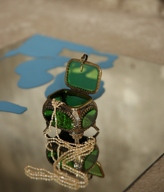 Boîte à bijoux vert émeraude